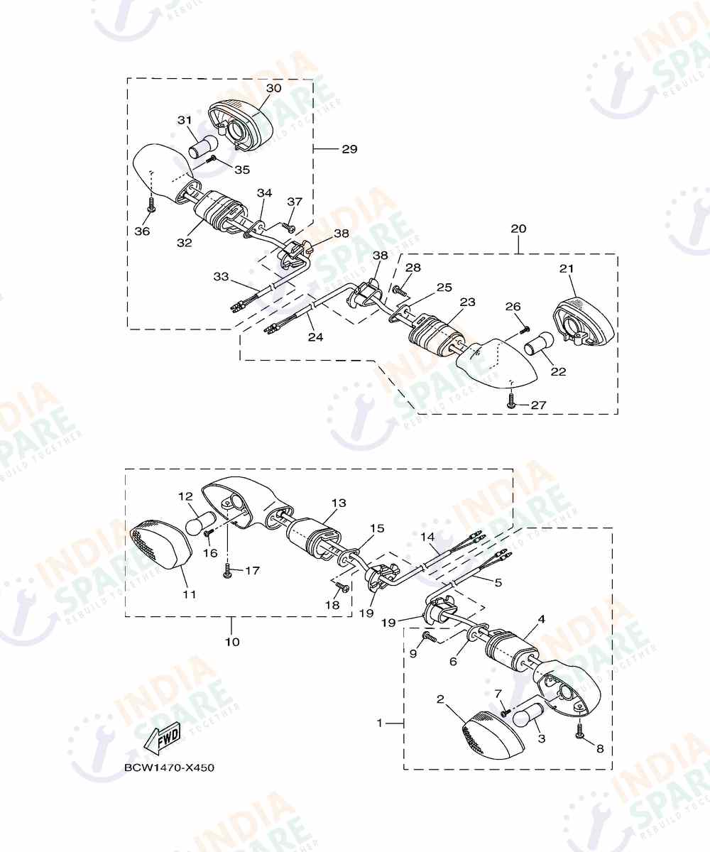 YAMAHA DM4B R15 V4 Series FLASHER LIGHT